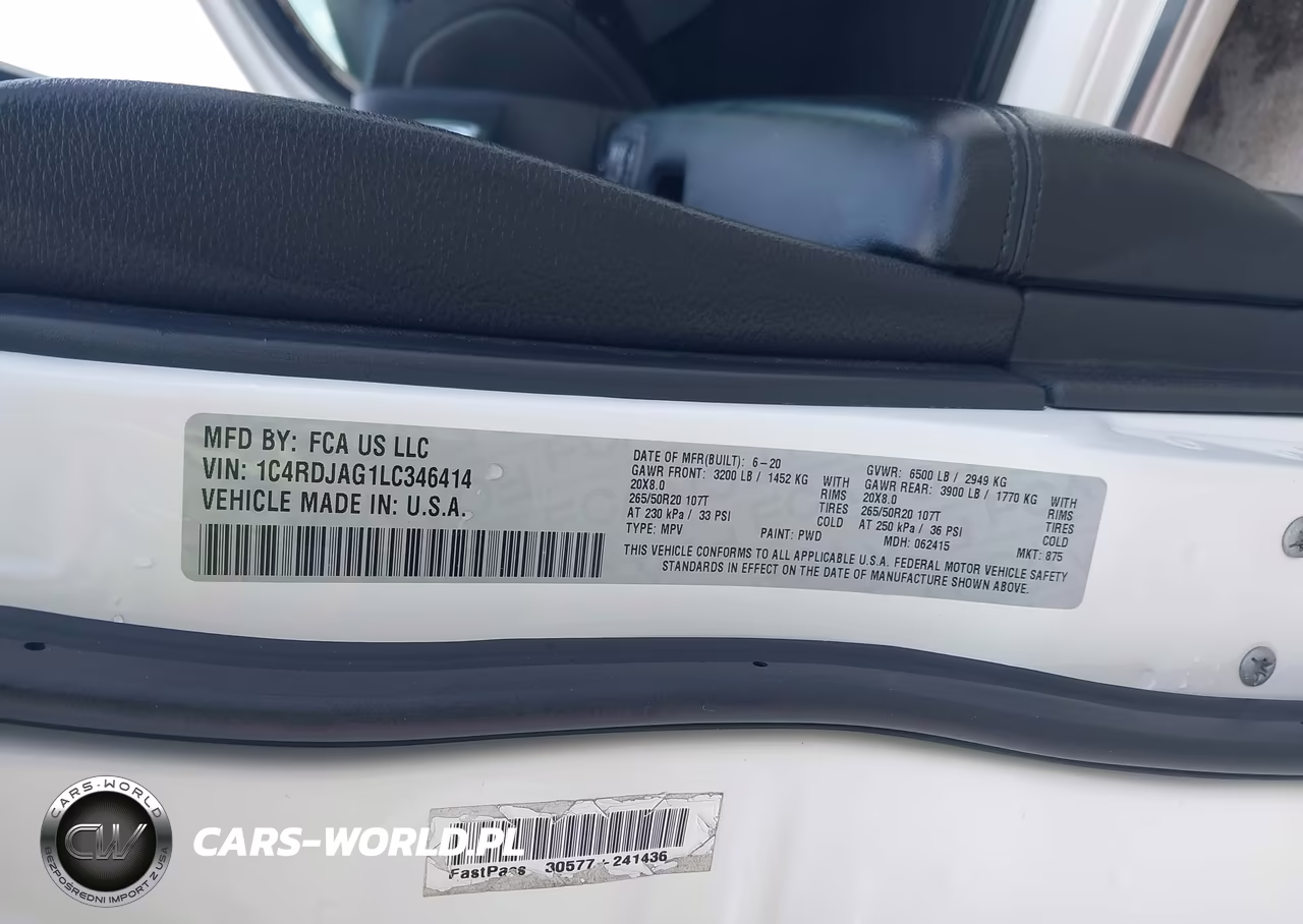 2020 Dodge Durango Sxt Plus Awd VIN:1C4RDJAG1LC346414 - 9