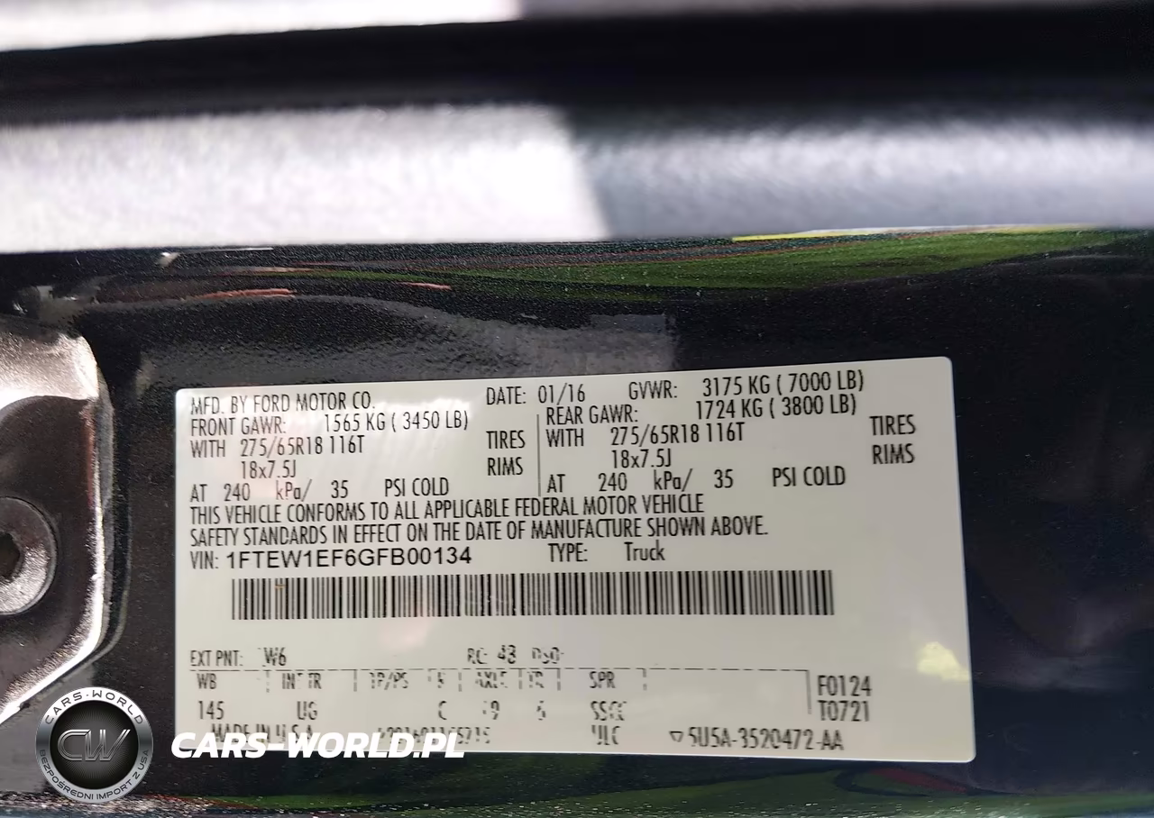 2016 Ford F-150 Xlt VIN:1FTEW1EF6GFB00134 - 9