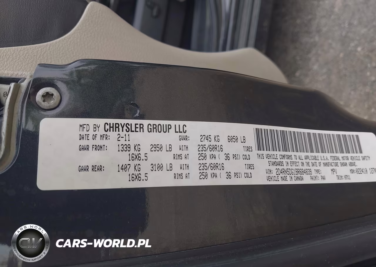 2011 Dodge Grand Caravan Crew VIN:2D4RN5DG1BR684839 - 9