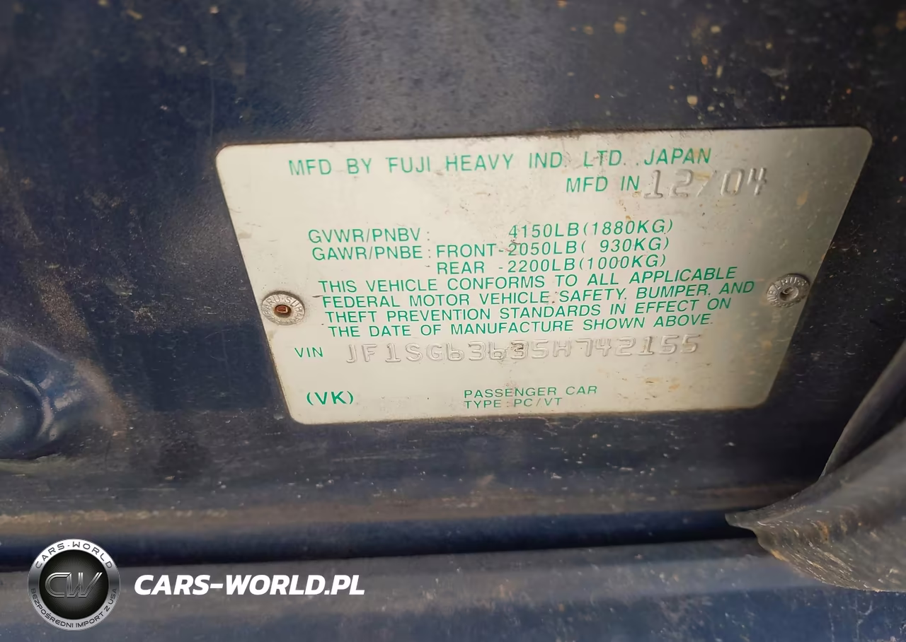2005 Subaru Forester 2.5X VIN:JF1SG63635H742155 - 9