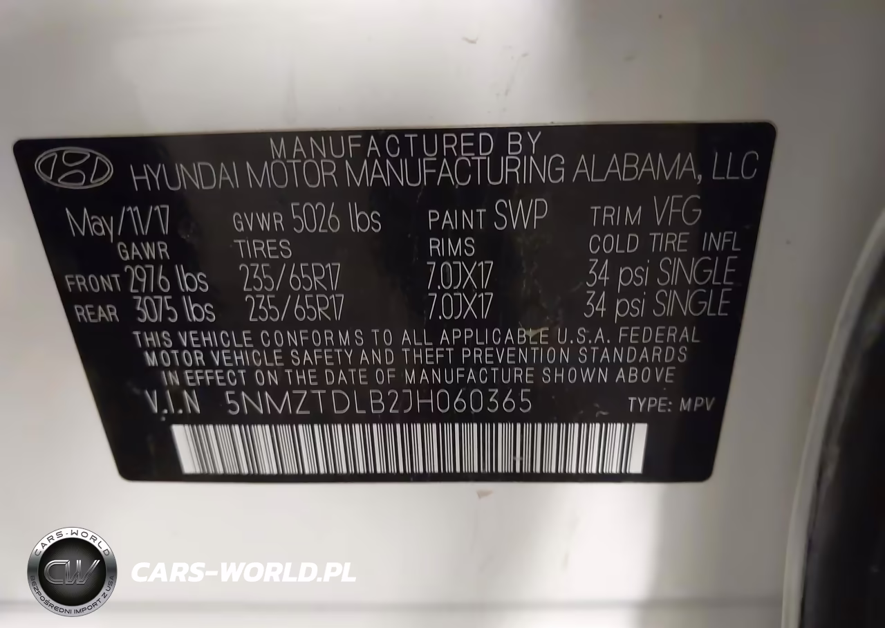2018 Hyundai Santa Fe Sport 2.4L VIN:5NMZTDLB2JH060365 - 9