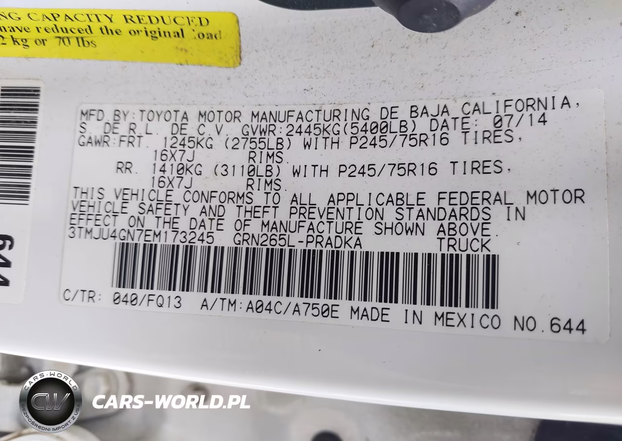 2014 Toyota Tacoma Prerunner V6 VIN:3TMJU4GN7EM173245 - 9