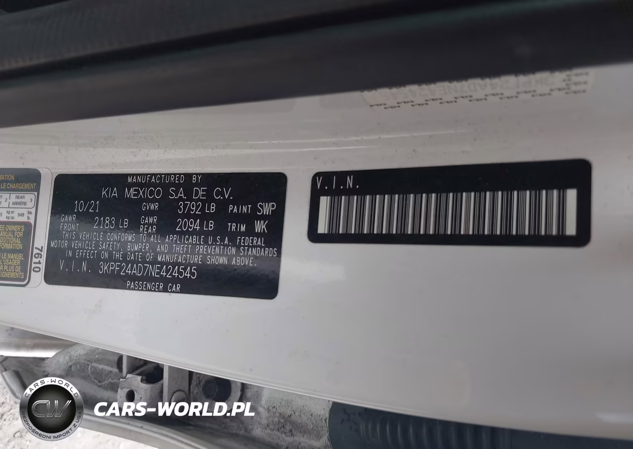 2022 Kia Forte Lxs VIN:3KPF24AD7NE424545 - 9