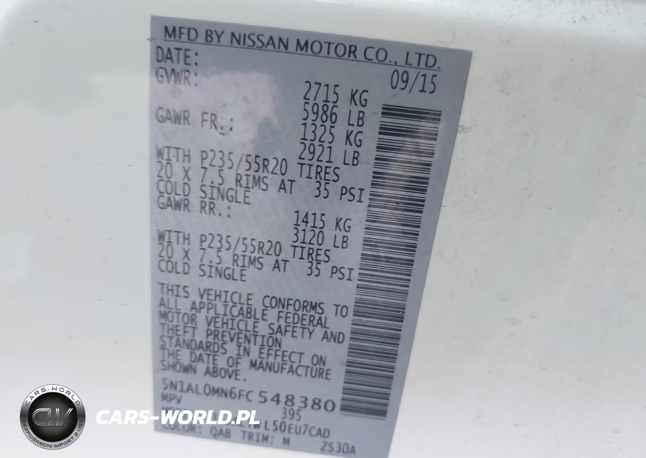 2015 Infiniti Qx60 VIN:5N1AL0MN6FC548380 - 9
