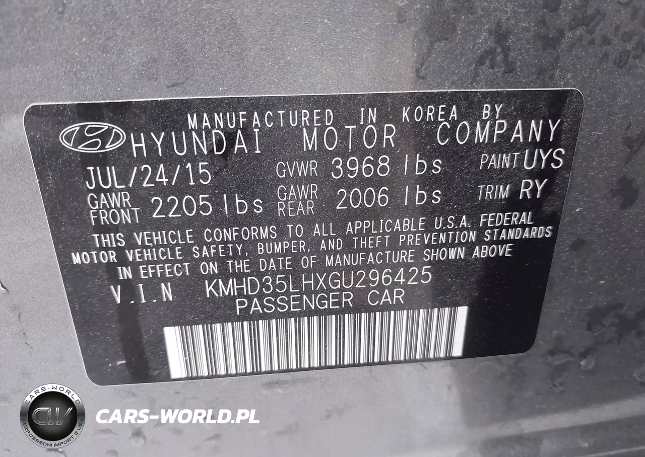 2016 Hyundai Elantra Gt VIN:KMHD35LHXGU296425 - 9