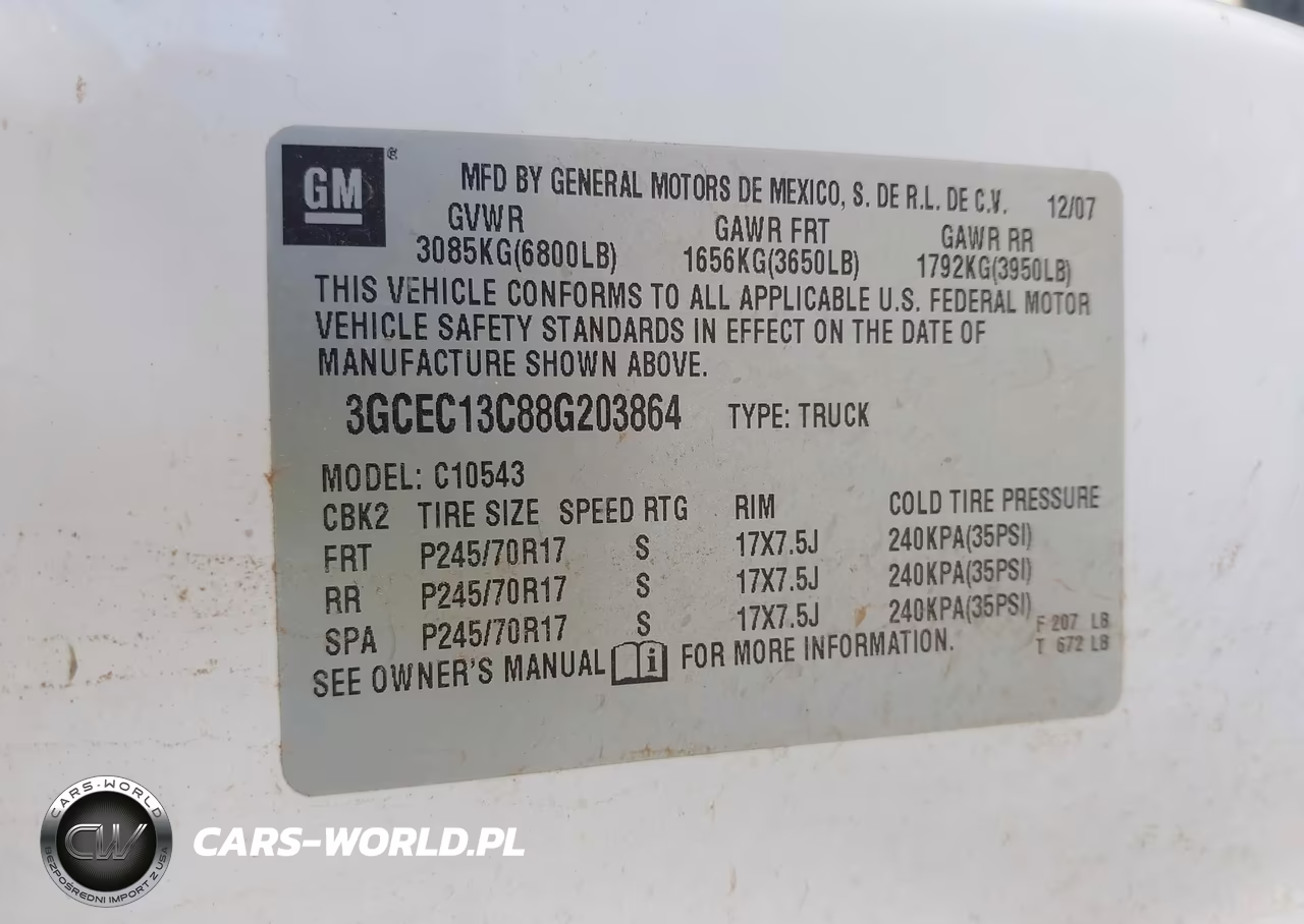 2008 Chevrolet Silverado 1500 Ls VIN:3GCEC13C88G203864 - 9
