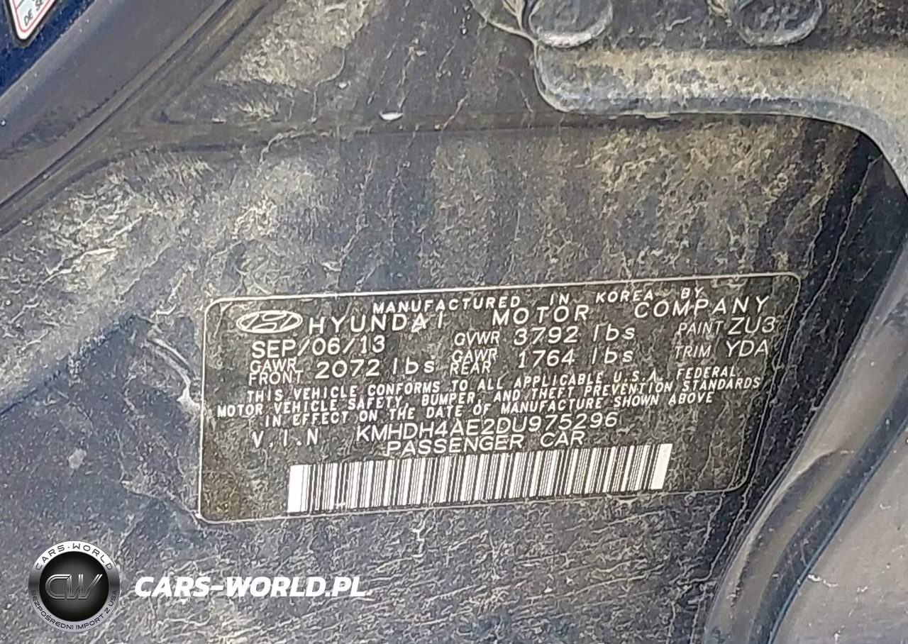 2013 Hyundai Elantra Limited VIN:KMHDH4AE2DU975296 - 9