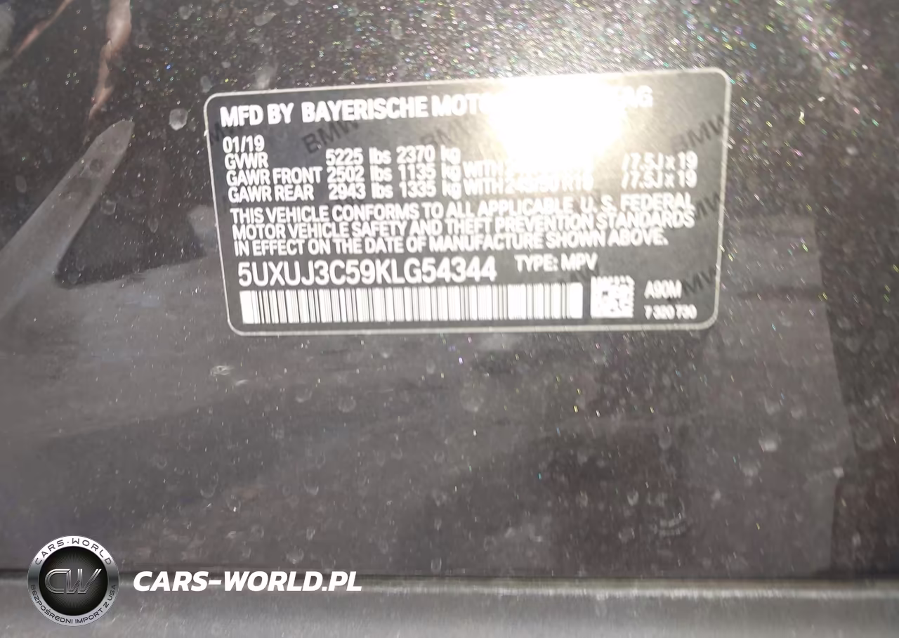 2019 BMW X4 xDrive30I VIN:5UXUJ3C59KLG54344 - 9
