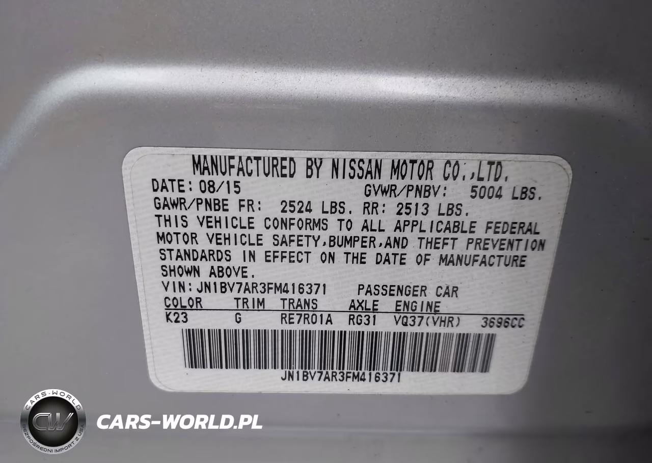 2015 INFINITI Q50 PREMIUM VIN:JN1BV7AR3FM416371 - 9