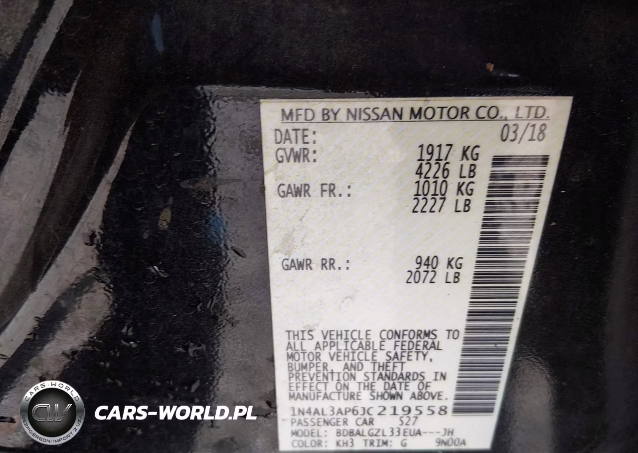 2018 Nissan Altima 2.5 S VIN:1N4AL3AP6JC219558 - 9