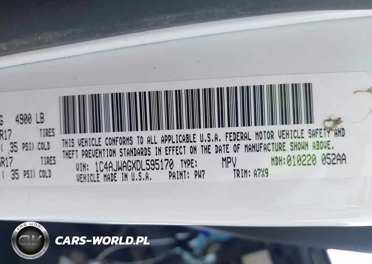 2013 Jeep Wrangler Sport VIN:1C4AJWAGXDL595170 - 9
