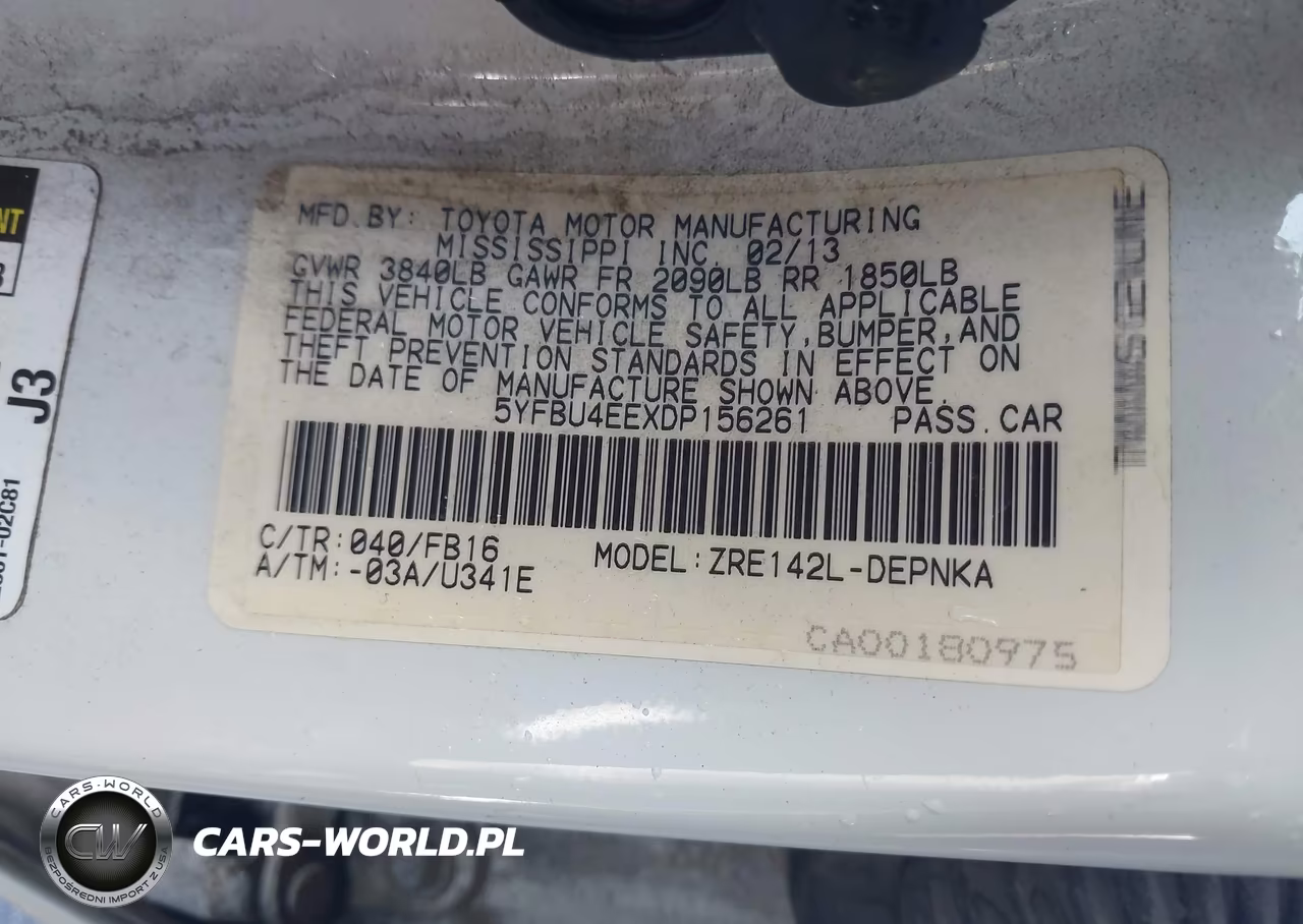 2013 Toyota Corolla Le VIN:5YFBU4EEXDP156261 - 9