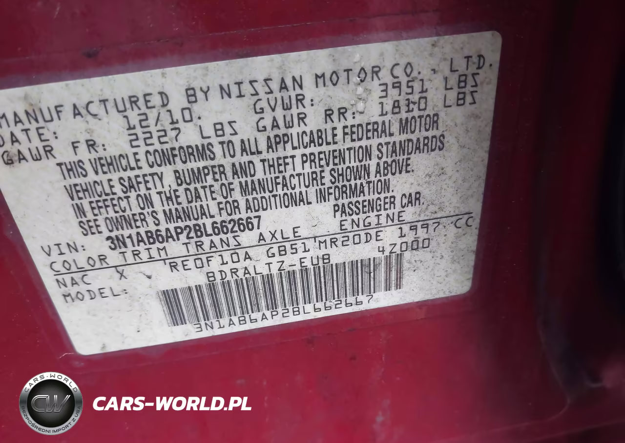 2011 Nissan Sentra 2.0S VIN:3N1AB6AP2BL662667 - 9