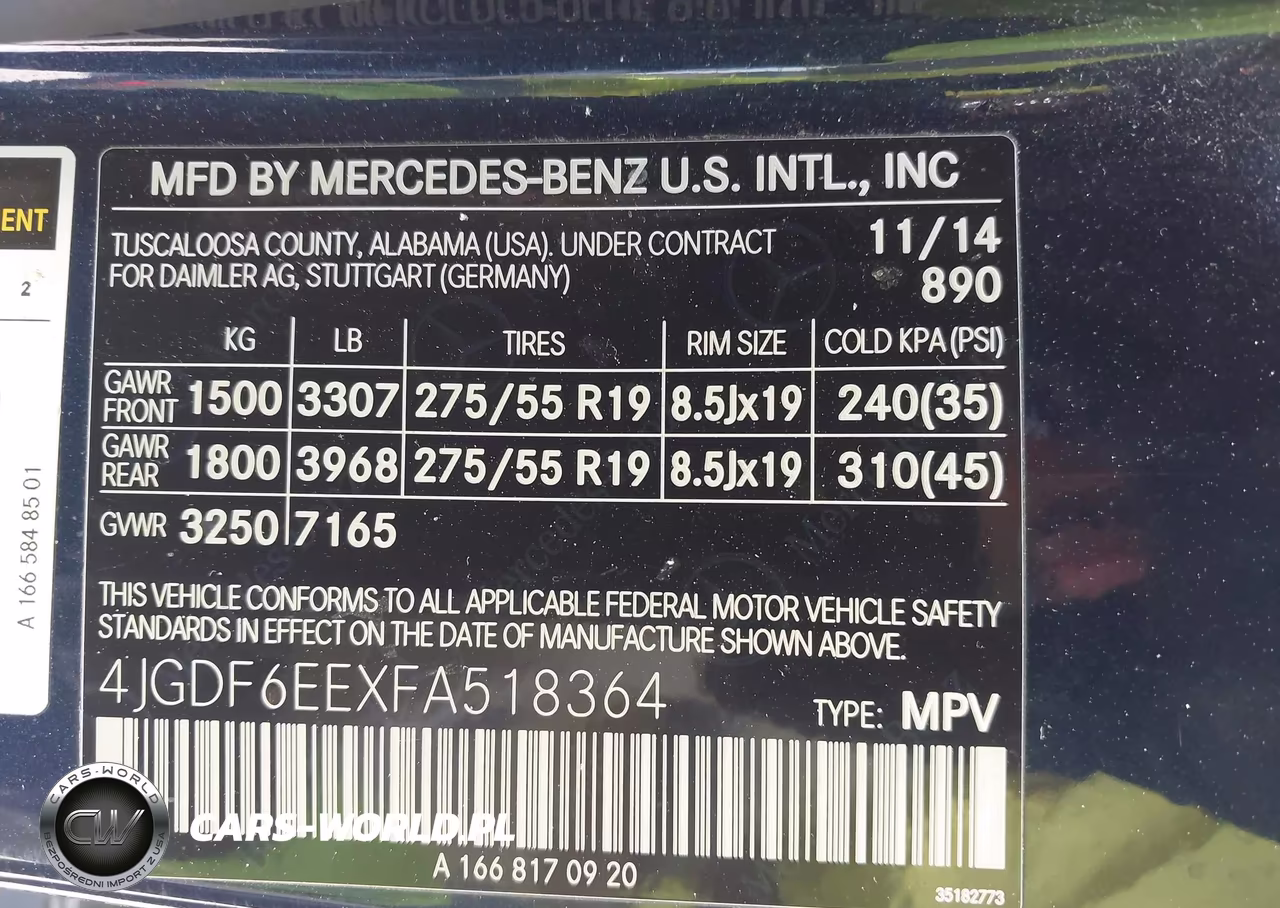 2015 Mercedes-Benz Gl 450 4Matic VIN:4JGDF6EEXFA518364 - 9