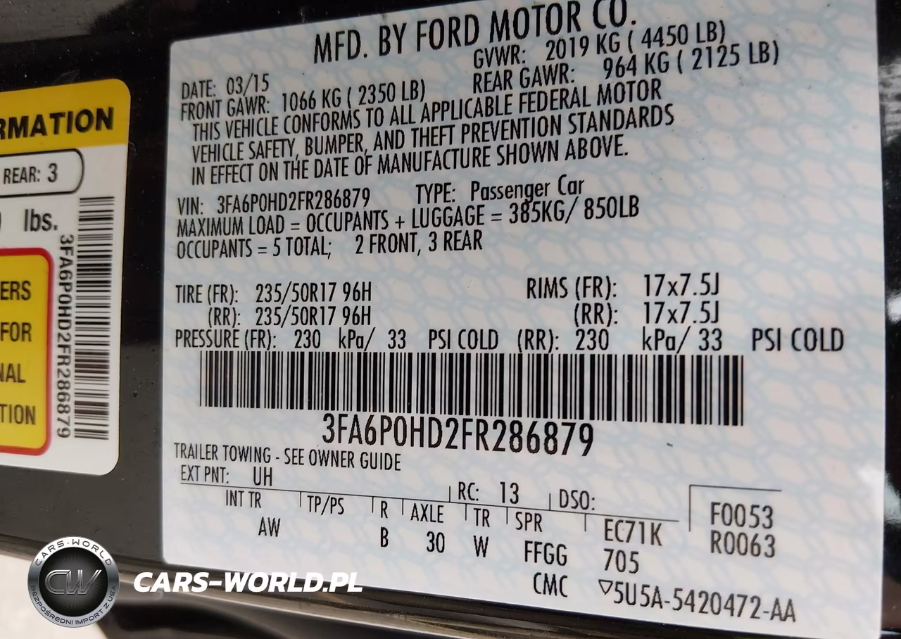 2015 Ford Fusion Se VIN:3FA6P0HD2FR286879 - 9