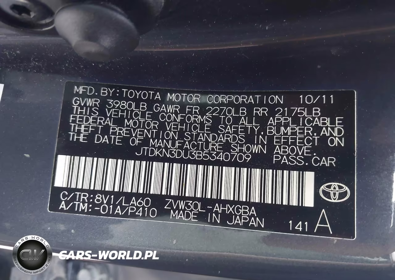2011 Toyota Prius Four VIN:JTDKN3DU3B5340709 - 9