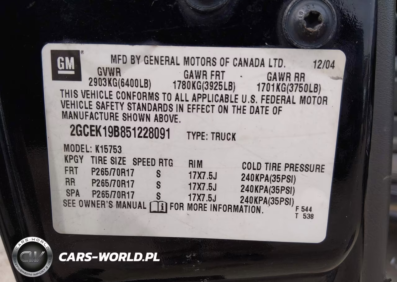 2005 Chevrolet Silverado 1500 Lt VIN:2GCEK19B851228091 - 9