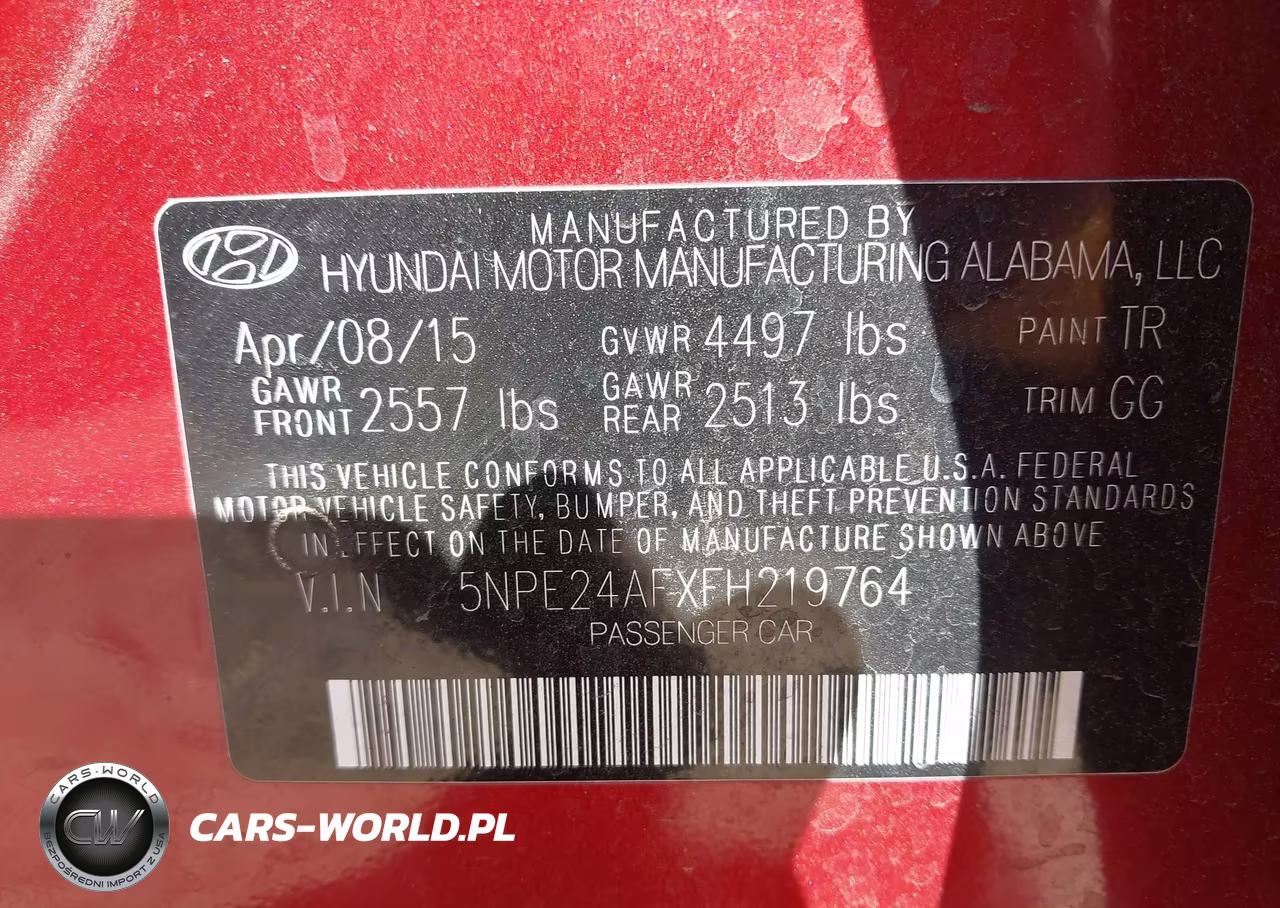 2015 Hyundai Sonata Se VIN:5NPE24AFXFH219764 - 9