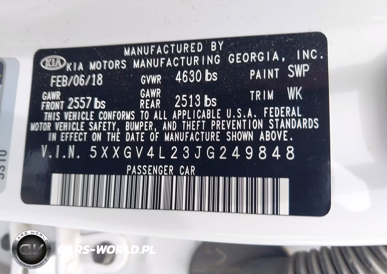 2018 Kia Optima Sx Turbo VIN:5XXGV4L23JG249848 - 9