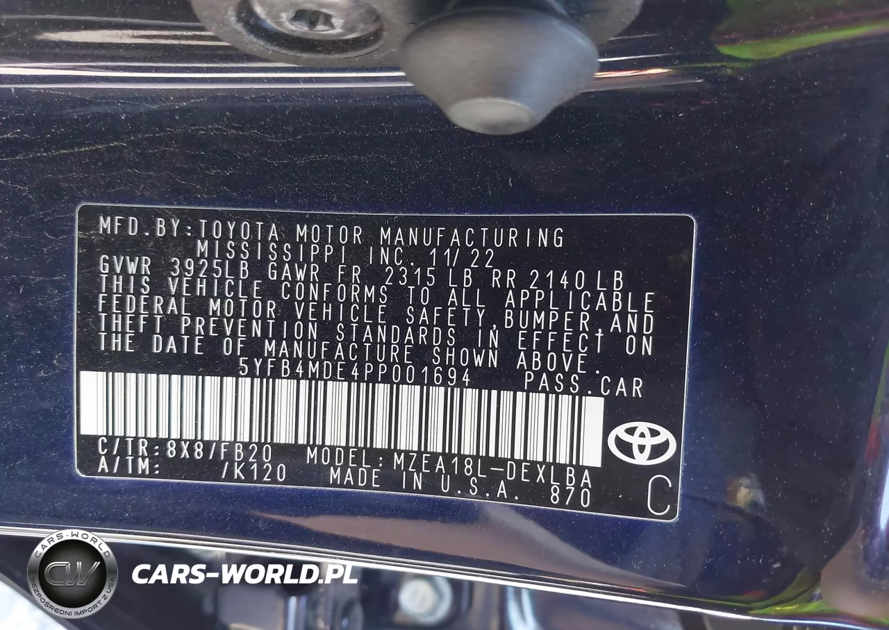 2023 Toyota Corolla Le VIN:5YFB4MDE4PP001694 - 9