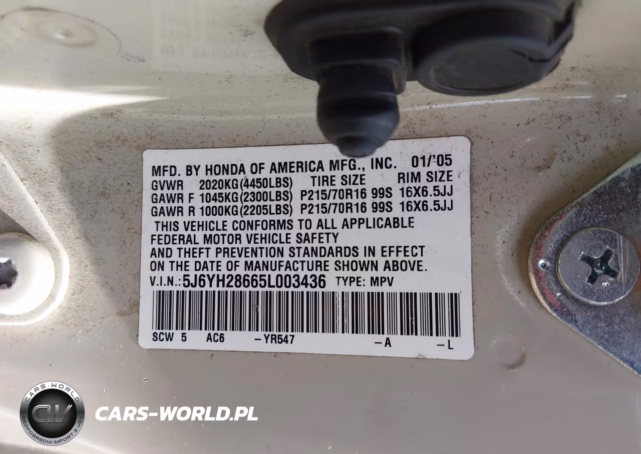 2005 Honda Element Ex VIN:5J6YH28665L003436 - 9