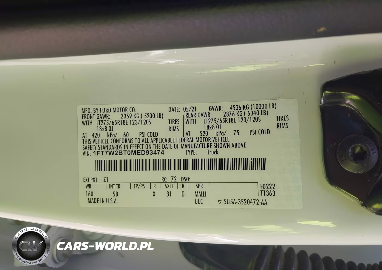 2021 Ford F-250 Lariat VIN:1FT7W2BT0MED93474 - 9