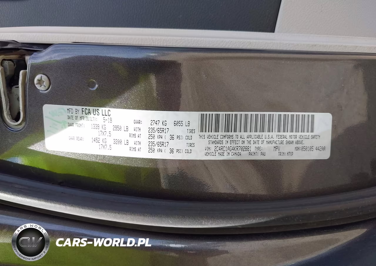 2019 Chrysler Pacifica L VIN:2C4RC1AG4KR702881 - 9