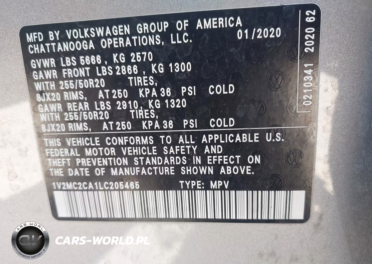 2020 Volkswagen Atlas Cross Sport 2.0T Sel-2.0T Sel Premium-2.0T Sel Premium R-Line-2.0T Sel R-Line VIN:1V2MC2CA1LC205465 - 9