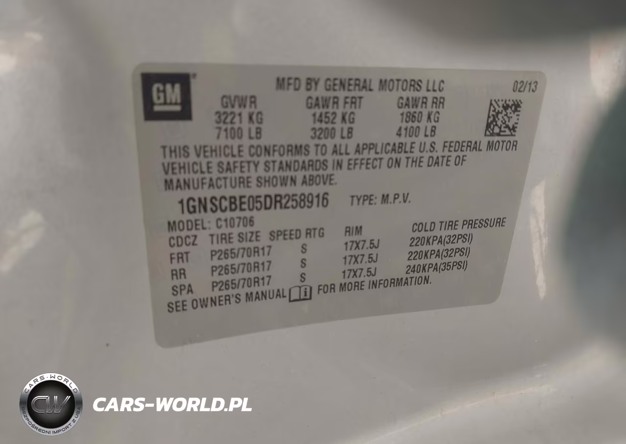 2013 Chevrolet Tahoe Lt VIN:1GNSCBE05DR258916 - 9