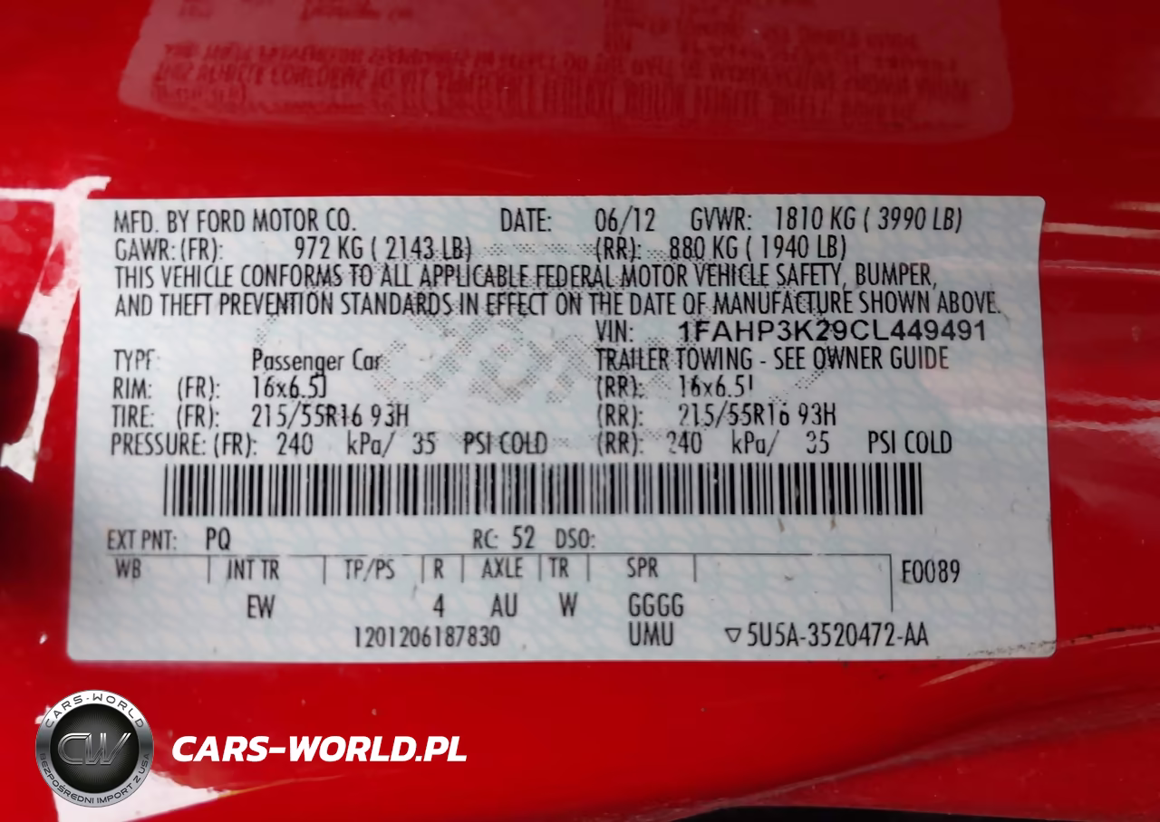 2012 Ford Focus Se VIN:1FAHP3K29CL449491 - 9