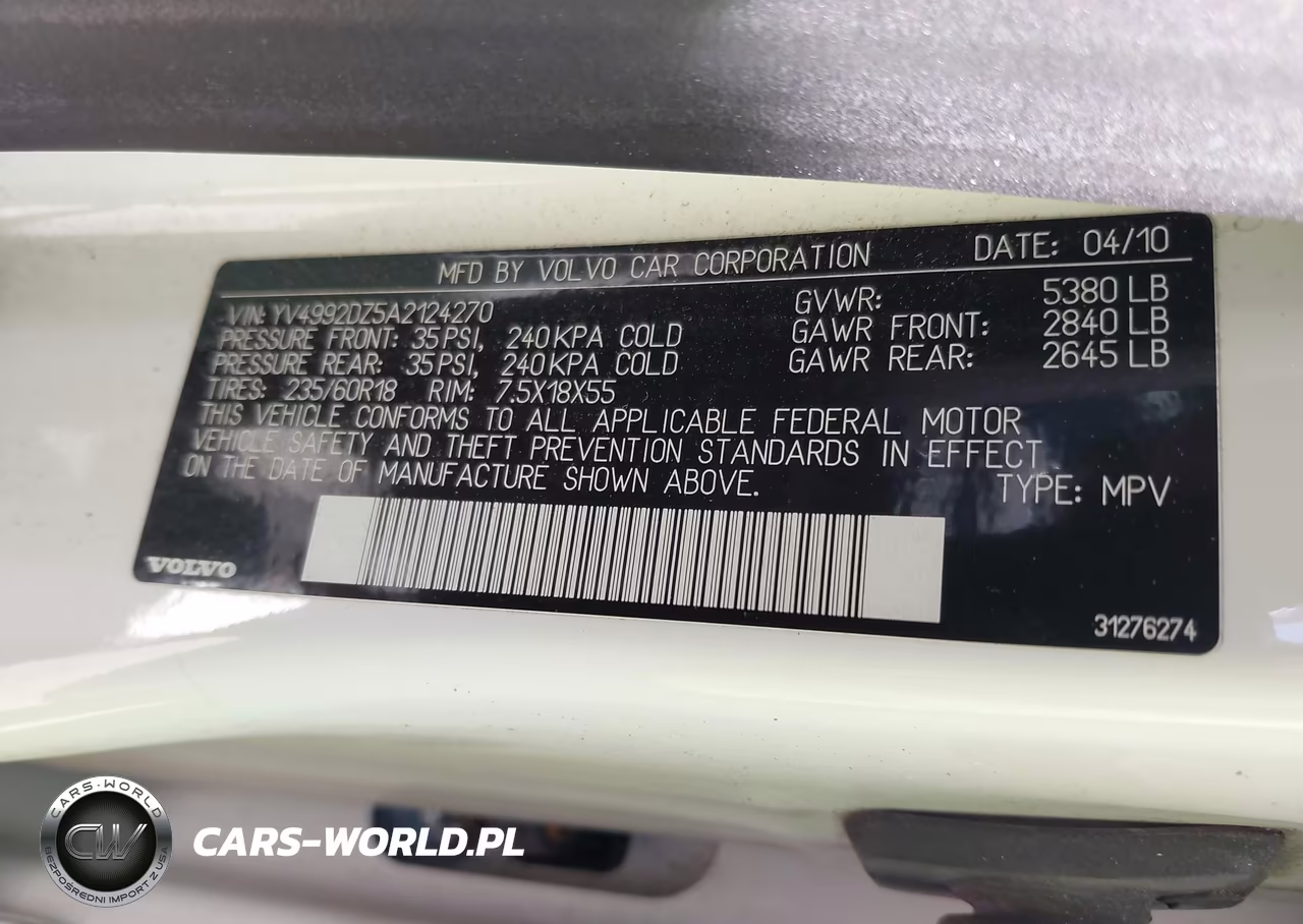 2010 Volvo Xc60 T6-T6 R-Design VIN:YV4992DZ5A2124270 - 9