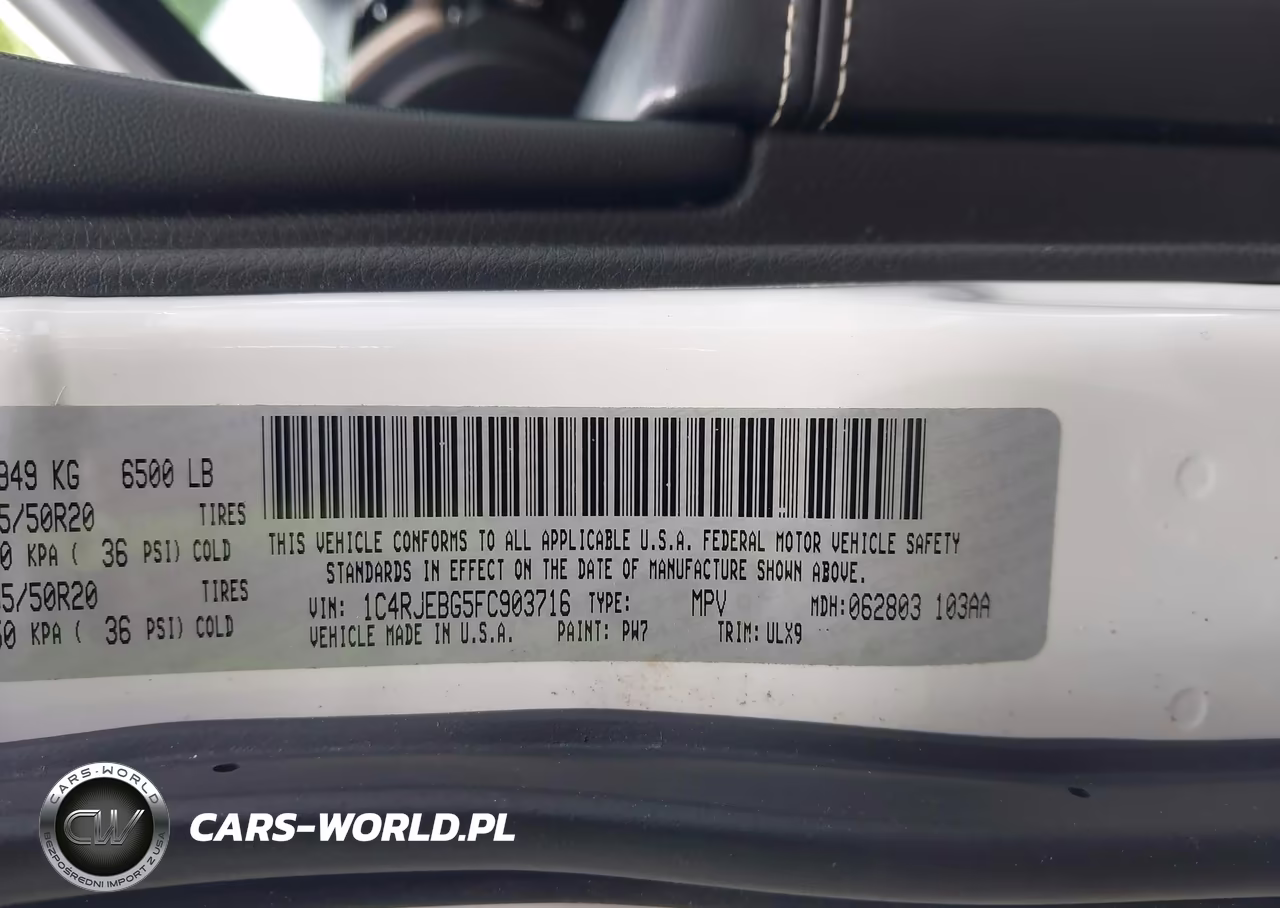 2015 Jeep Grand Cherokee Limited VIN:1C4RJEBG5FC903716 - 9
