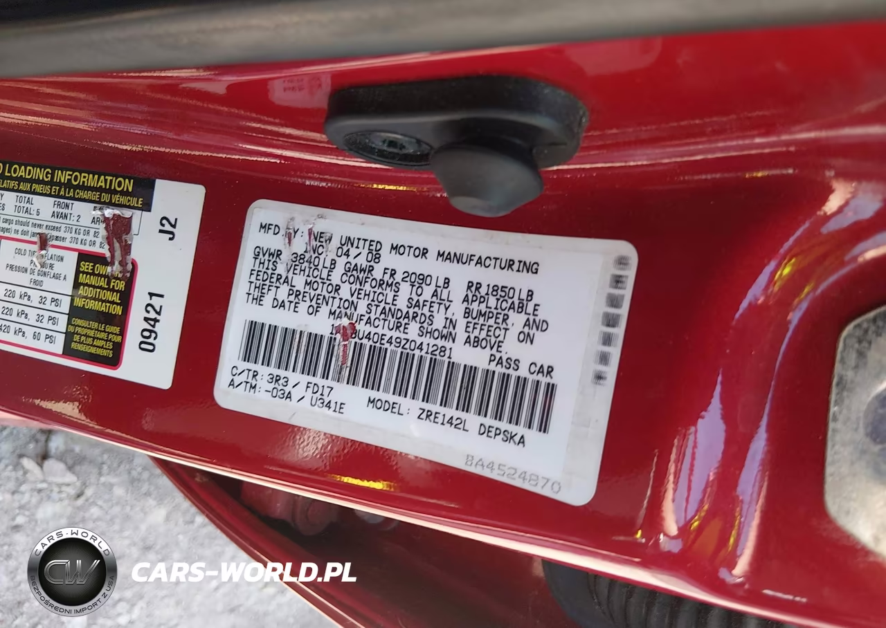 2009 Toyota Corolla S VIN:1NXBU40E49Z041281 - 9