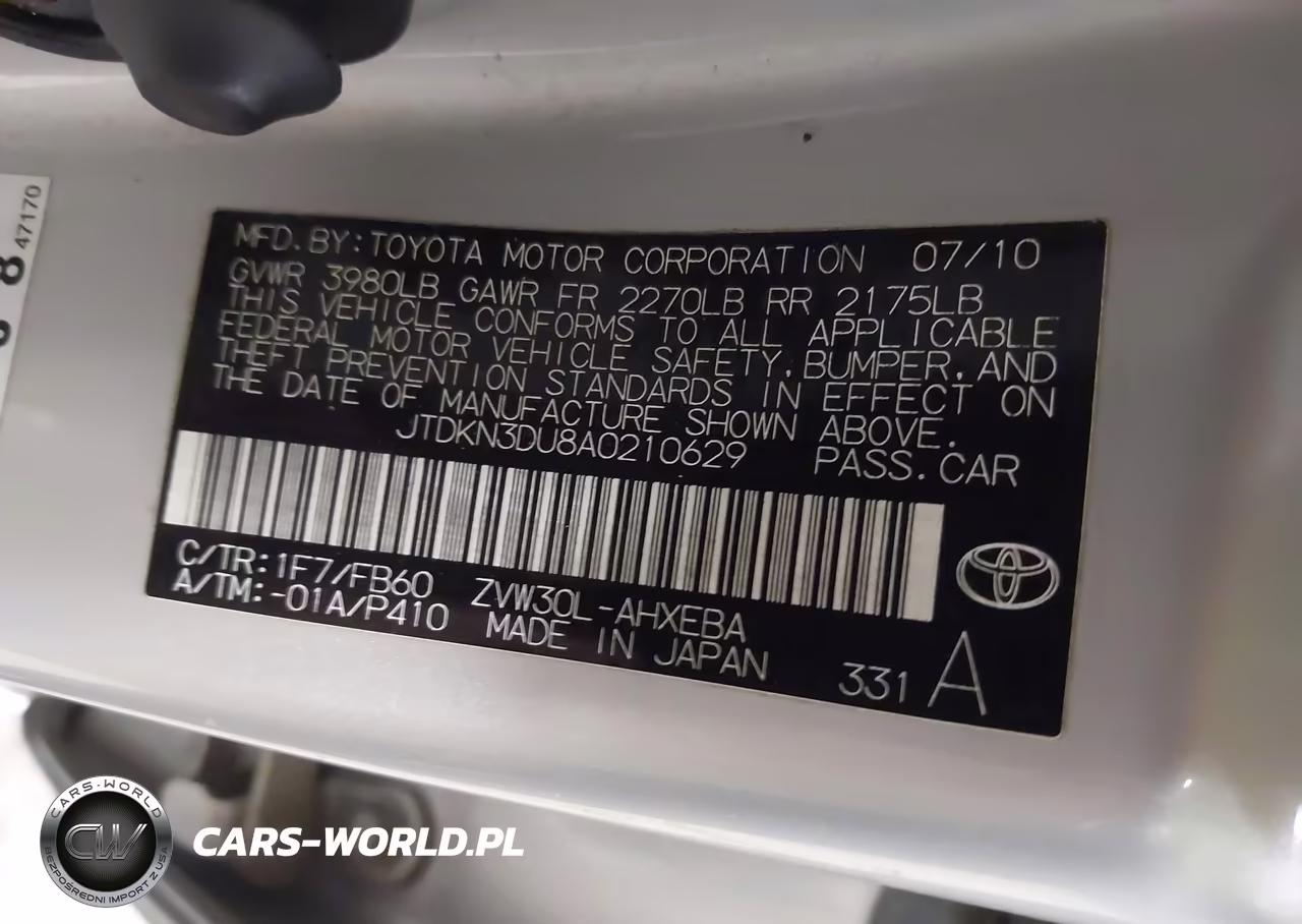 2010 Toyota Prius Iii VIN:JTDKN3DU8A0210629 - 9