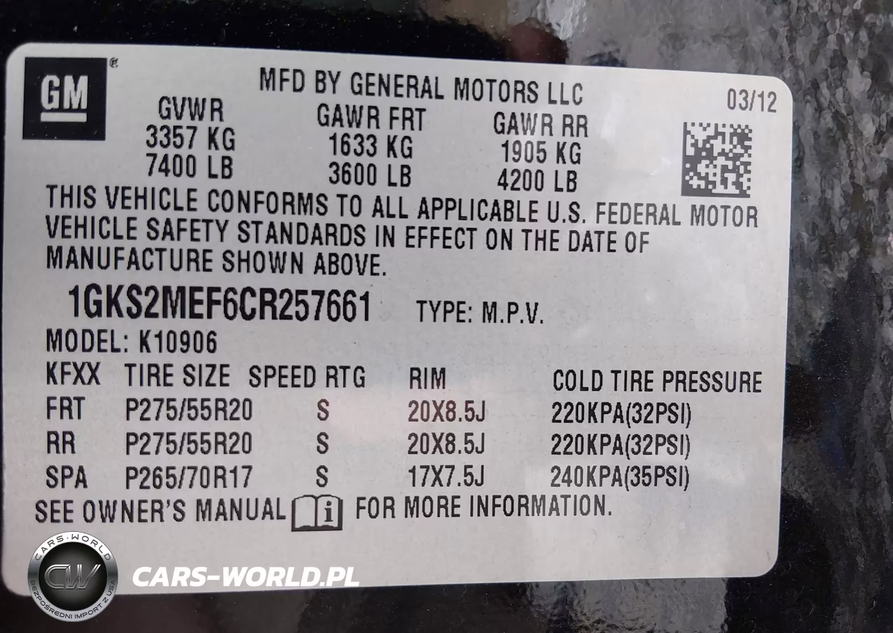 2012 GMC Yukon Xl 1500 Denali VIN:1GKS2MEF6CR257661 - 9