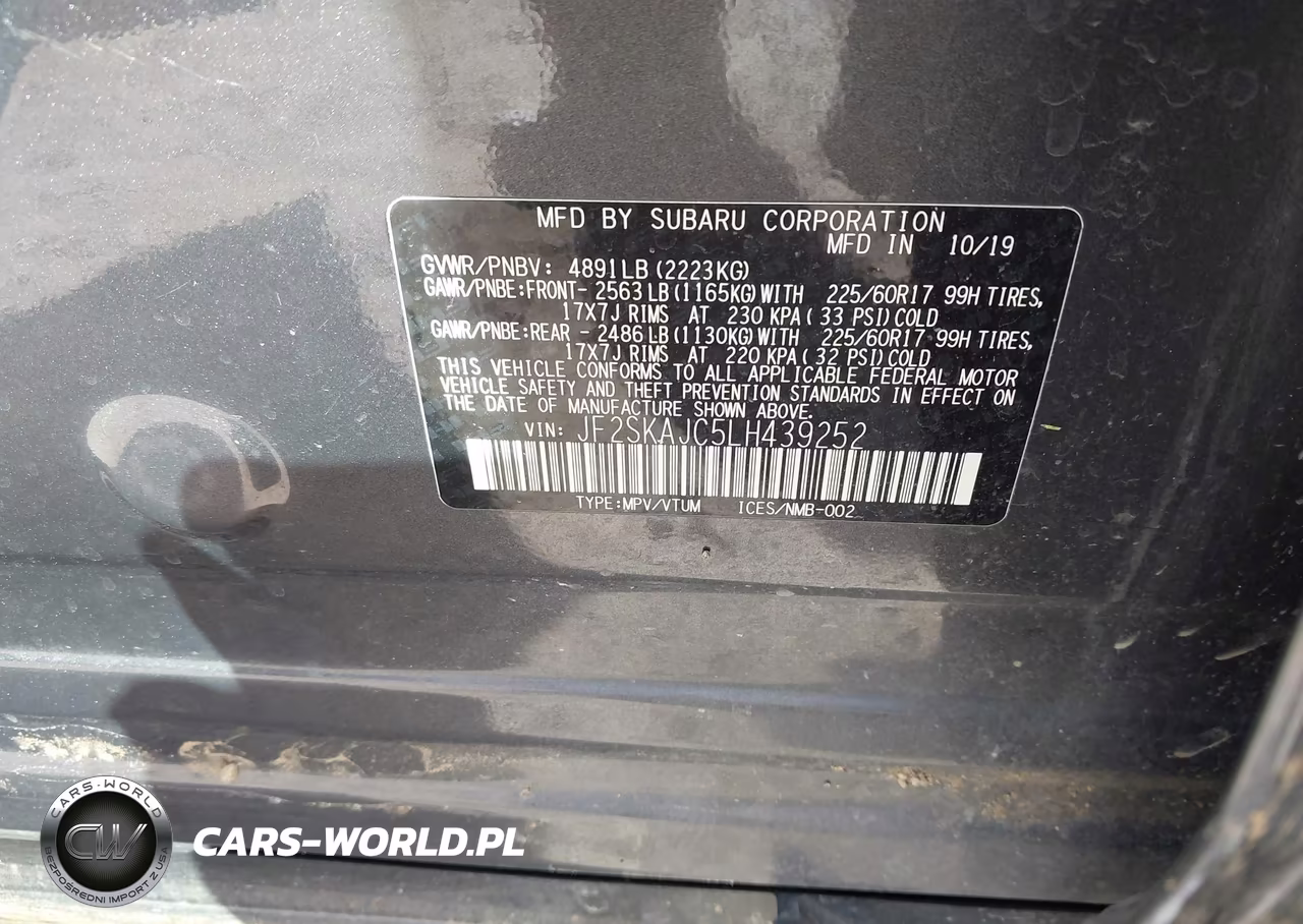 2020 Subaru Forester Premium VIN:JF2SKAJC5LH439252 - 9
