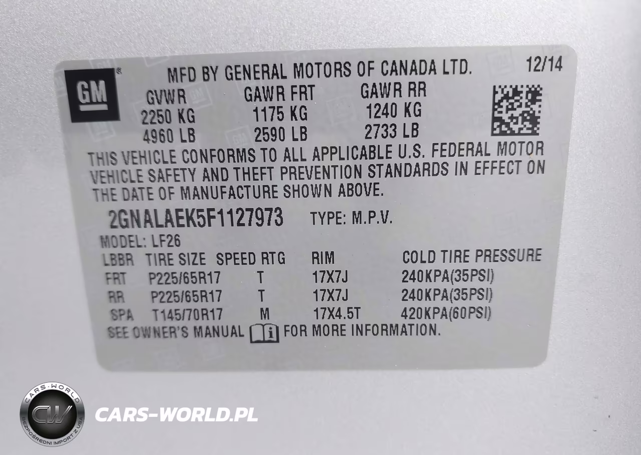 2015 Chevrolet Equinox Ls VIN:2GNALAEK5F1127973 - 9