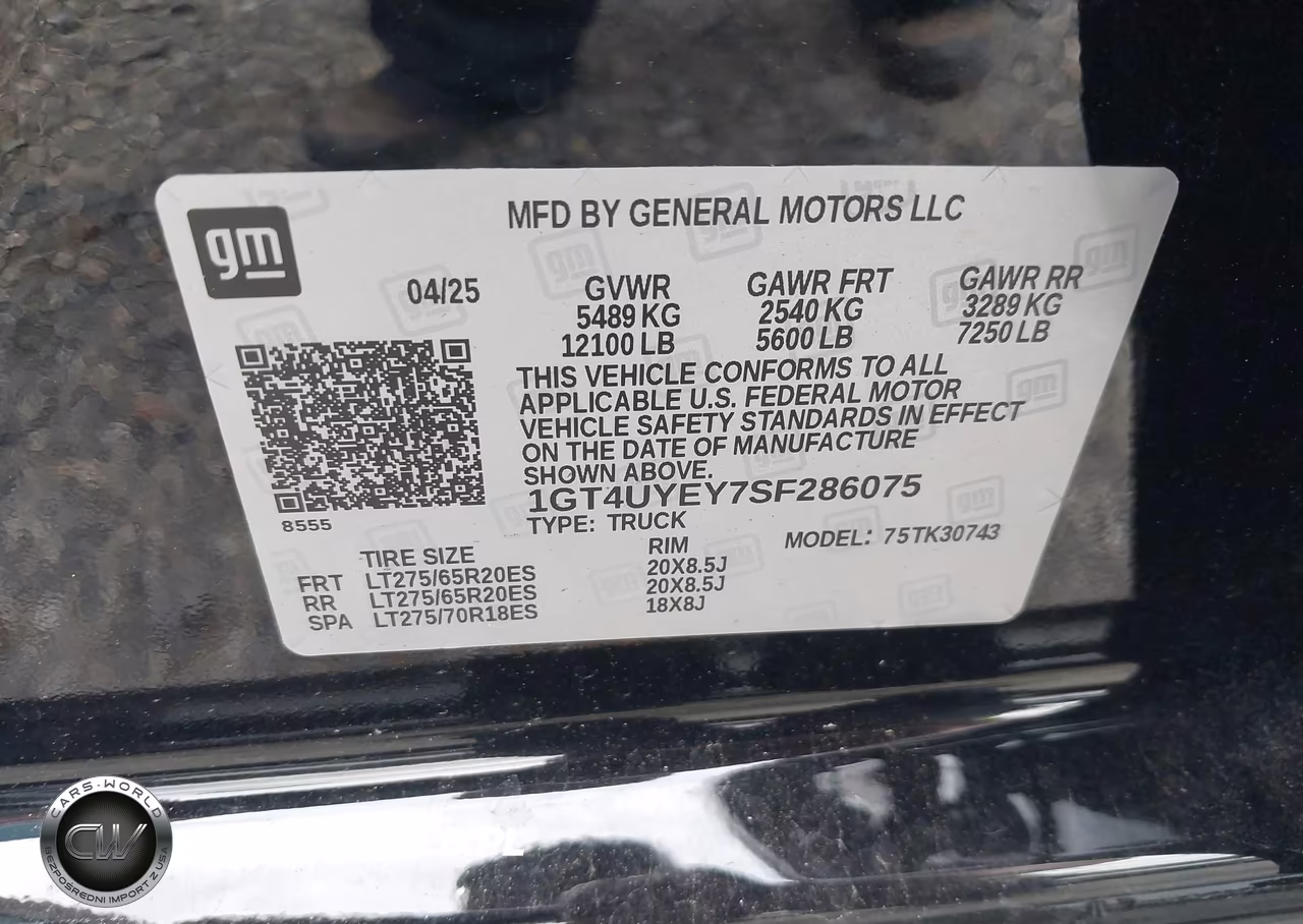 2025 GMC Sierra 3500Hd 4Wd Standard Bed Denali Ultimate VIN:1GT4UYEY7SF286075 - 8