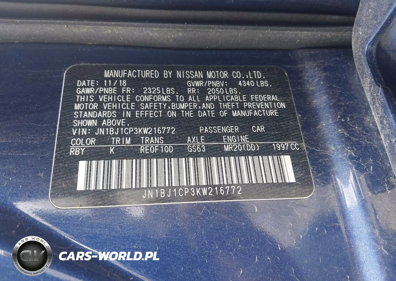 2019 Nissan Rogue Sport Sl VIN:JN1BJ1CP3KW216772 - 9