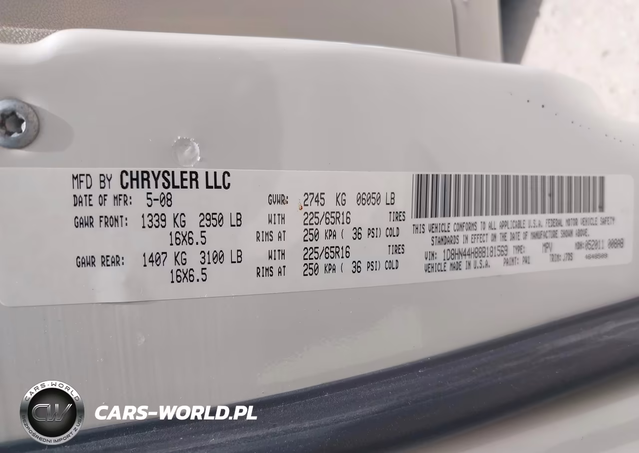2008 Dodge Grand Caravan Se VIN:1D8HN44H88B181569 - 9