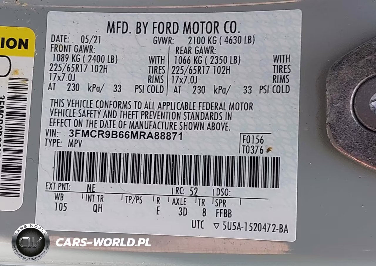 2021 Ford Bronco Sport Big Bend VIN:3FMCR9B66MRA88871 - 9