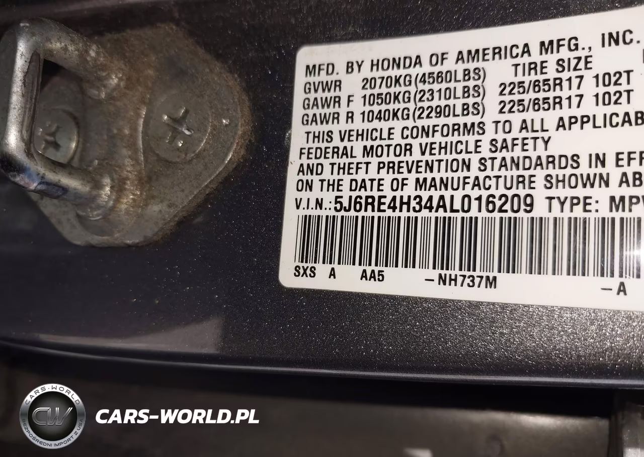 2010 Honda Cr-V Lx VIN:5J6RE4H34AL016209 - 9