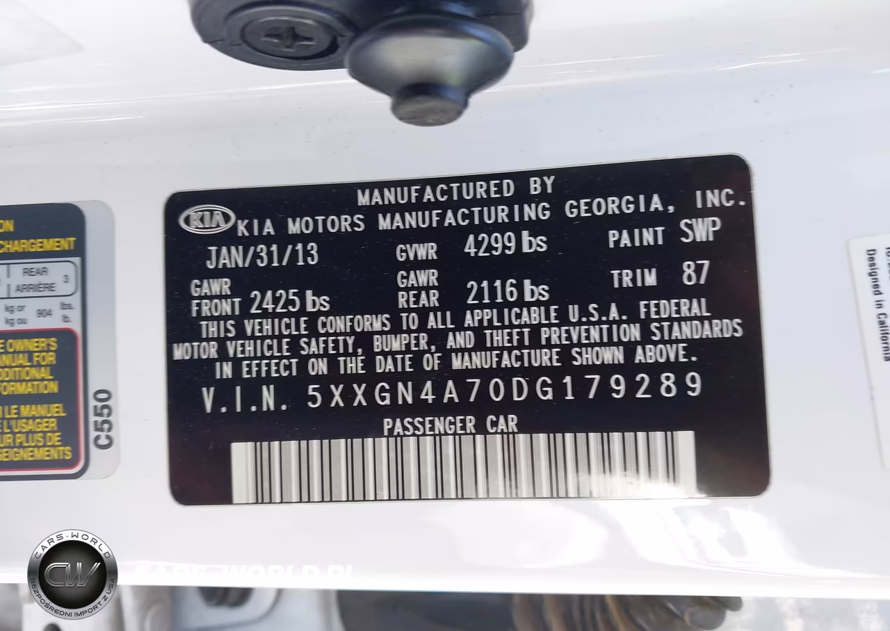 2013 Kia Optima Ex VIN:5XXGN4A70DG179289 - 9