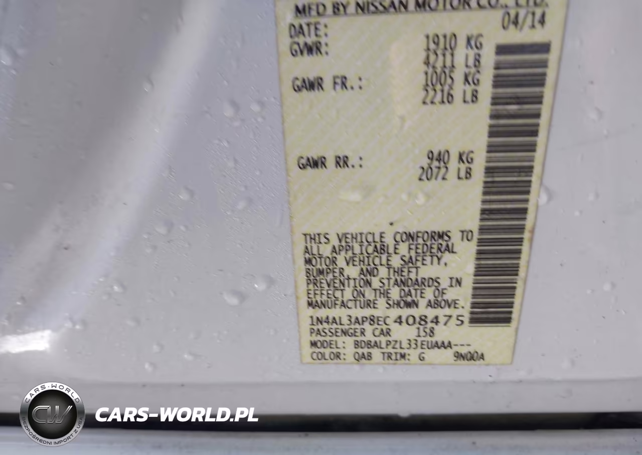 2014 Nissan Altima 2.5 VIN:1N4AL3AP8EC408475 - 9