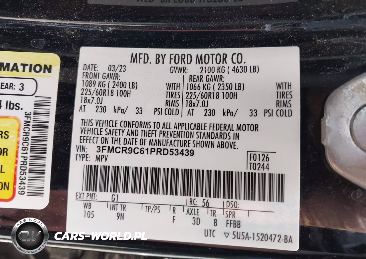 2023 Ford Bronco Sport Outer Banks VIN:3FMCR9C61PRD53439 - 9