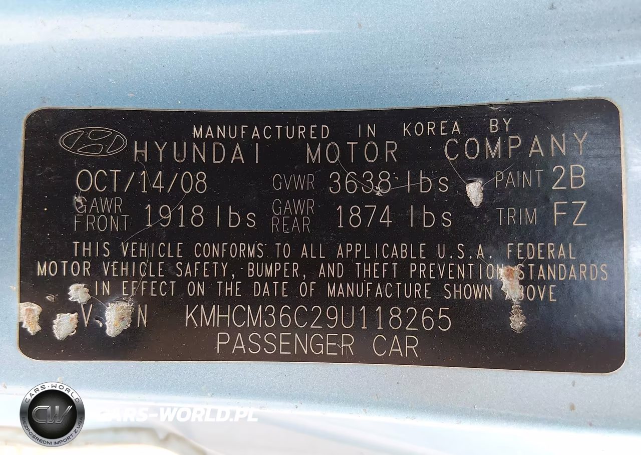 2009 Hyundai Accent Gs VIN:KMHCM36C29U118265 - 9