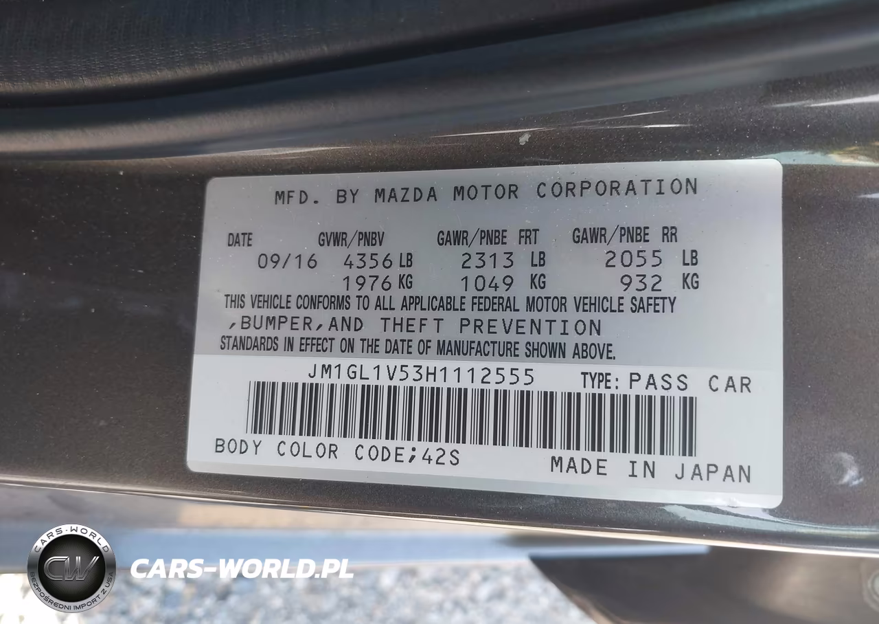 2017 Mazda Mazda6 Touring VIN:JM1GL1V53H1112555 - 9