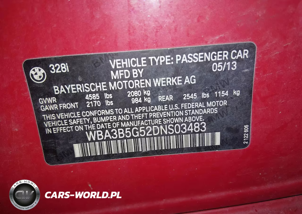 2013 BMW 328I xDrive VIN:WBA3B5G52DNS03483 - 9
