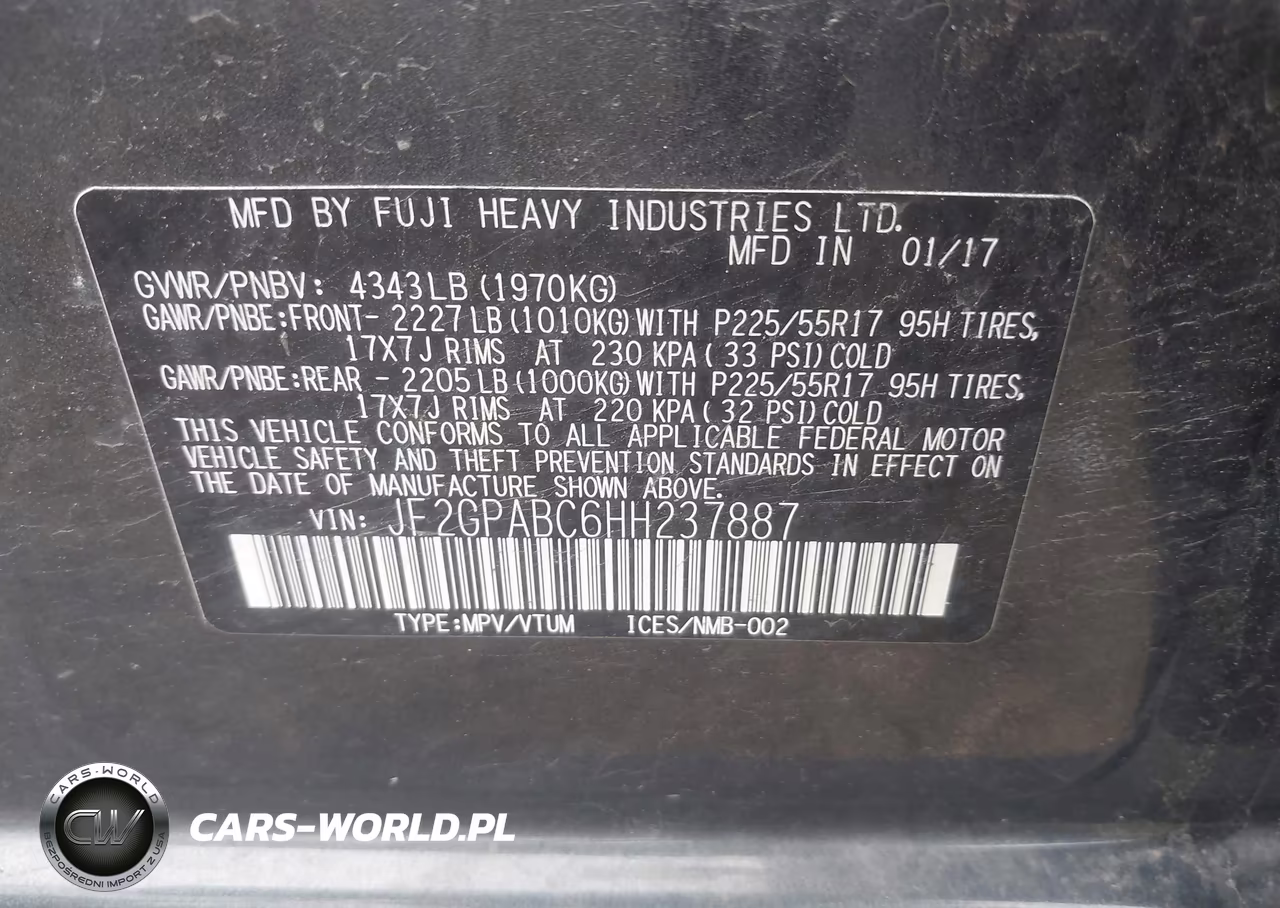 2017 Subaru Crosstrek 2.0I Premium VIN:JF2GPABC6HH237887 - 9