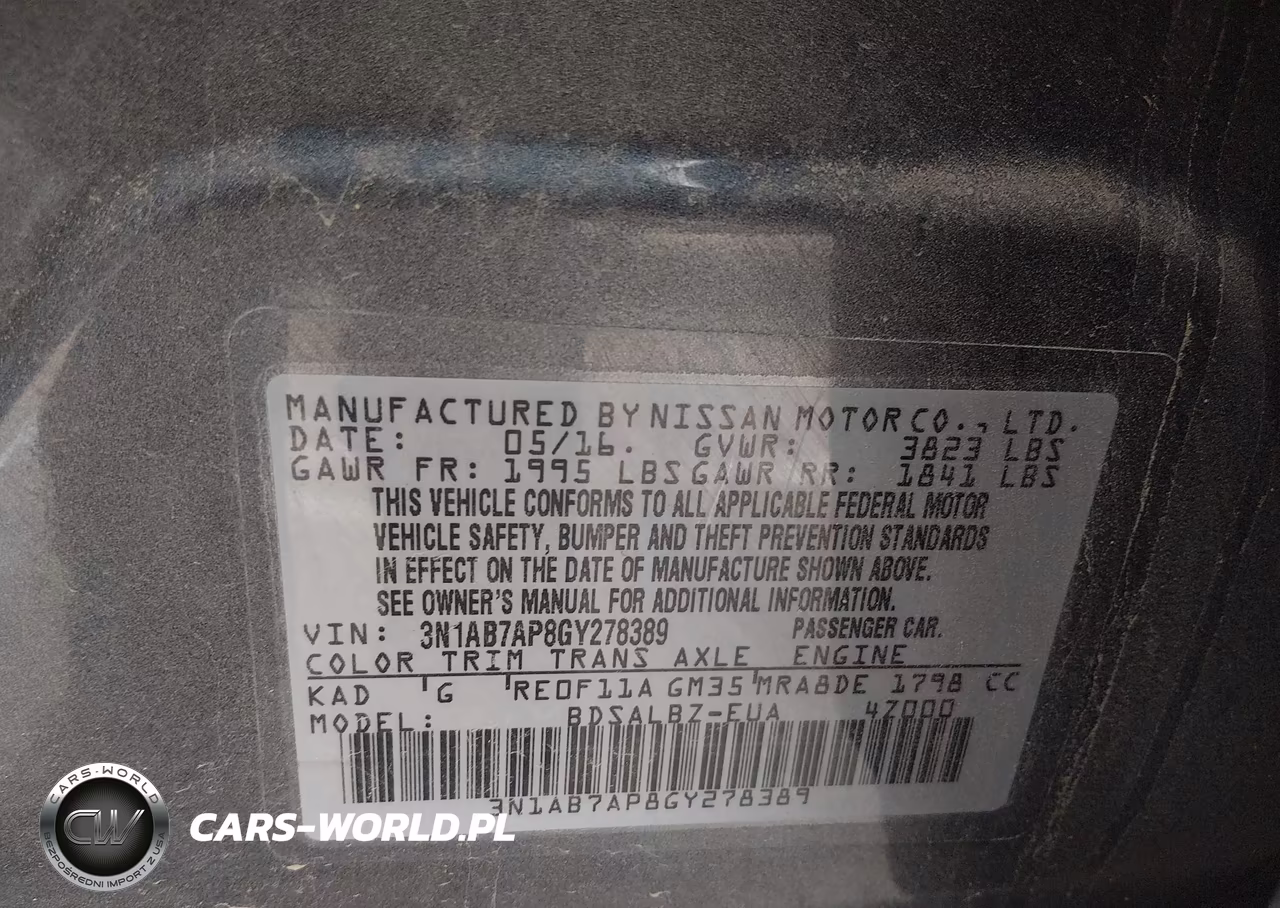 2016 Nissan Sentra Fe+ S-S-Sl-Sr-Sv VIN:3N1AB7AP8GY278389 - 9